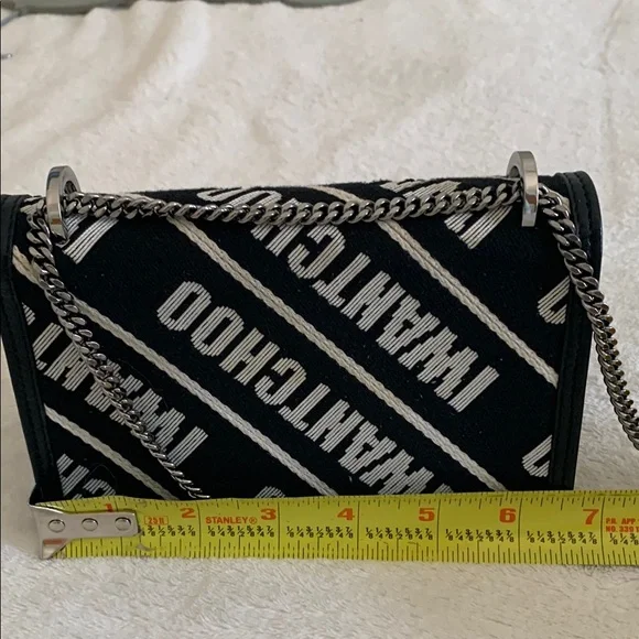 Jimmy Choo Black and White Graphic Crossbody Bag